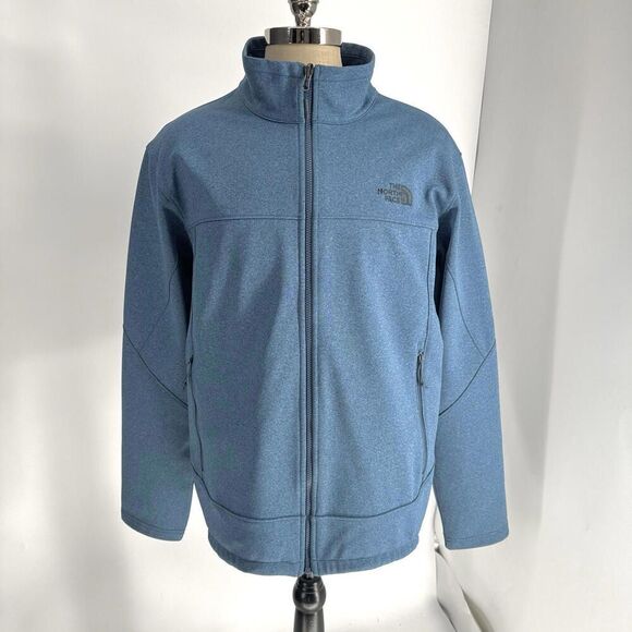 THE NORTH FACE Men’s Soft shell WINDWALL OUTDOOR FULL ZIP JACKET Sz XL Blue - Picture 1 of 6